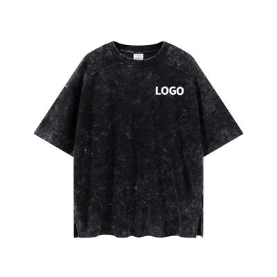 China Custom Anti Shrink Vintage T Shirts Wash Oversized Vintage T Shirts Acid Wash T Shirt for sale