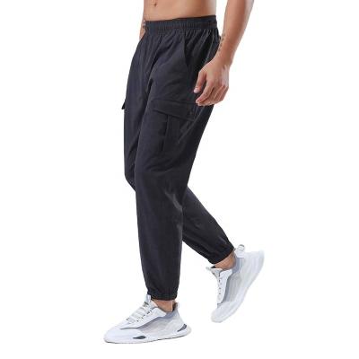 China Custom Made Anti-Wrinkle LOGO High Waist Loose Pants Sports Gym Sweatpants Joggers Pants Workout Sports For Men for sale