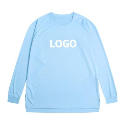 China Anti Shrink Plain Crew Neck Plus Size Sweatshirt Sports Shaping Long Sleeve Quick Dry T-Shirt for sale