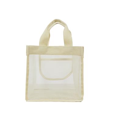 China Lady Washable Handbag with Nylon Net Design, Nylon Mesh Bag Wholesale Customized Customized Reusable Durable Shopping Tote Bag for sale