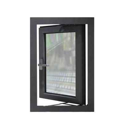 China Zero Thermal Narrow Edge Tinted Aluminum Alloy Breakroom Windows Casement Profile Aluminum Double Window Tempered Glass for sale