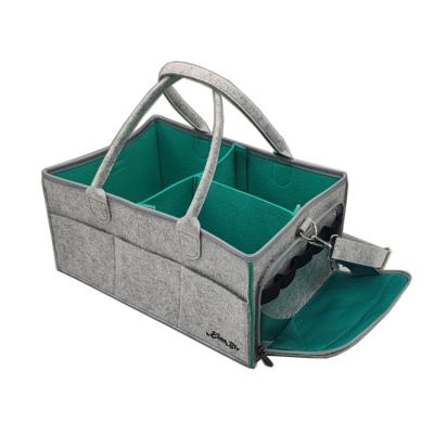 China Durable High Quality Travel Bag Felt Nursery Basket For Girls And Boys for sale