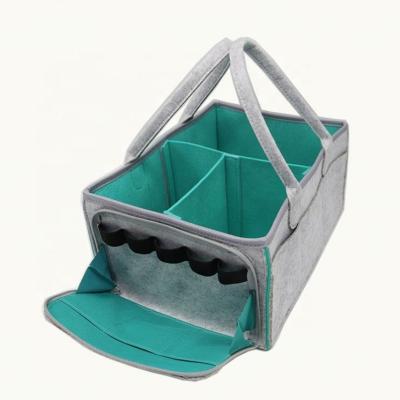 China Newest 2018 Multifunctional Purpose Mothers Portable Felt Mommy Baby Diaper Storage Changing Bag for sale