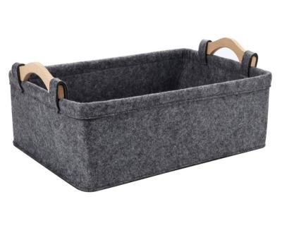 China Multifunctional Small Purpose Storage Basket Soft Felt Collapsible Storage Baskets Bins For Cell Phone Earphone Chargers Amd Books. for sale