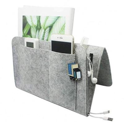 China Sustainable High Quality Upgraded Hanging Cart Bedside Pocket & Storage Organizer Bag For Remote Control for sale