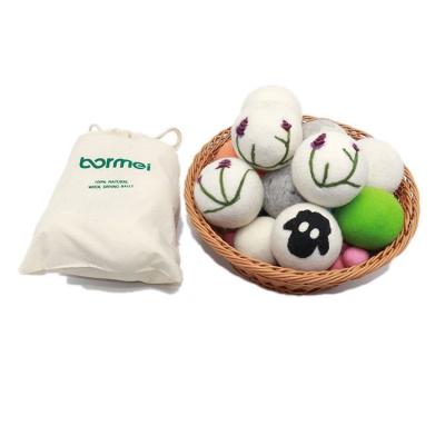 China Factory Custom Handmade Eco Friendly Felt Wool Dryer Cleaning Ball for sale