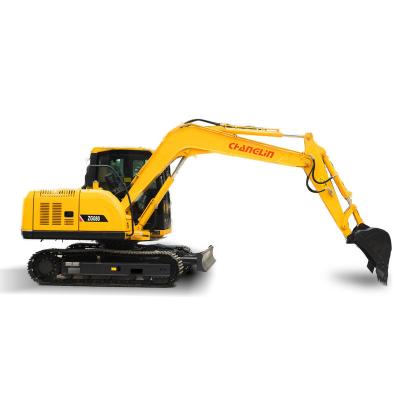 China Hotels 8 tons Changlin brand Medium-Large 8T ng Tier III Crawler Excavator Sinomach production cheap price ZG080 for sale