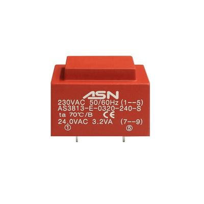 China EI38/13.6 3.2VA to 4.5VA power input 230v output 6v in 24v 12v 20v PCB support step down transformer for sale