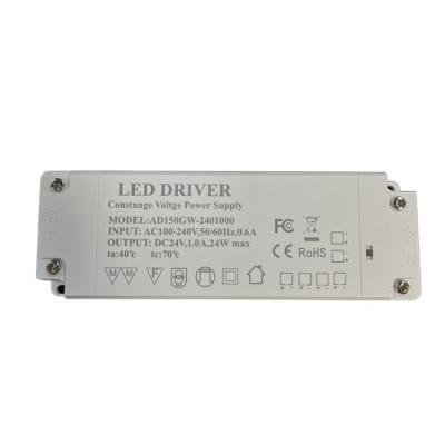 China 24v1a 24w LED Drive Power Supply Constant Voltage LED Driver For LED Strip Lights Electrical Box CB24V1A/CB12V2A for sale