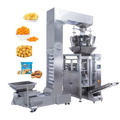 China 500g 1kg Fully Automatic Grains Rice Beans Microwave Popcorn Sugar Aluminum Foil Heat Continuous Film Sealing Machine for sale