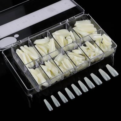 China High Quality Design ABS Clear / White Pointed Fan Tips Nail Tips Display for sale