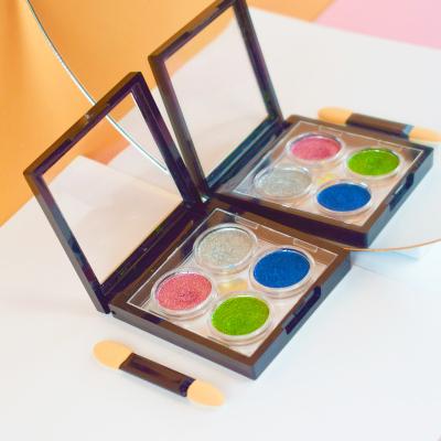 China Nail Art Beauty Private Label 4 Colors Acrylic Chrome Nail Dye Mirror Powder Palette for sale