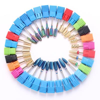 China Nail Art Beauty Tungsten Carbide Nail Drill Bit Sets Manicure Pedicure Supplies Grinding Nail Art Tools Nail Drill Bit for sale