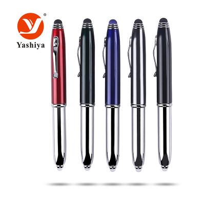 China Promotional Pen LED Light Up Hat Action- Advertising Promotional Pen Customized Logo Stylus Pen for sale