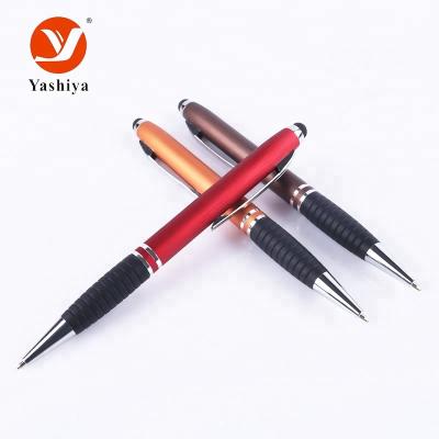 China Custom Logo Promotional Pen Contact Metal Office Pen Grips Metal Rubber Pens for sale