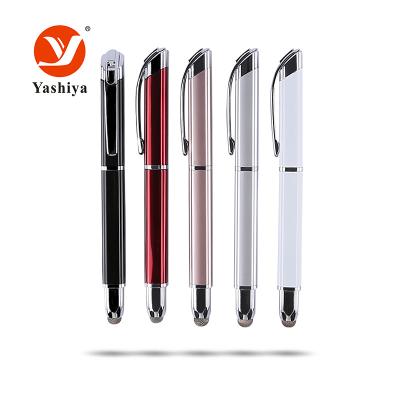 China Promotional Pen Square metal logo touch stylus business gift custom trackball pen for sale