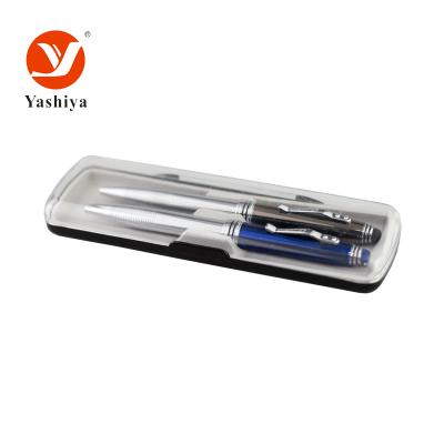 China Recycled Materials Promotional Transparent Plastic Pen Box For Pen Set Package Case for sale