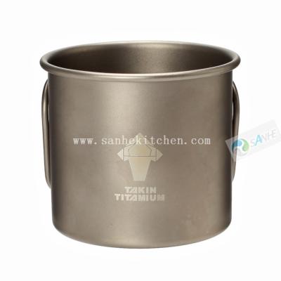 China Titanium camping water cup/backpacking cookware cup/capacity 450ml for sale