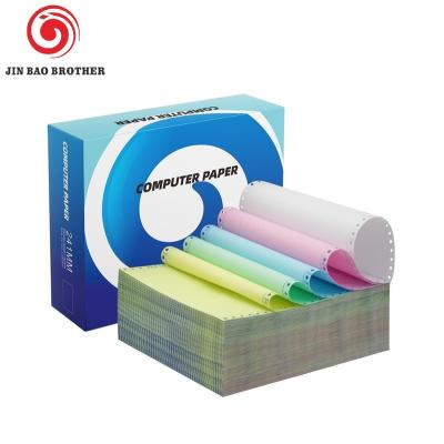 China Guangdong largest NCR form carbonless paper copies of carbonless paper factory 3plys carbonless paper for invoice printing continuous computer statement for sale