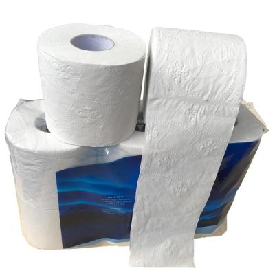 China Wholesale Recycled White Paper Towels 2Ply Tissue Household Pulp Toilet Paper Toilet Paper Roll Pack for sale