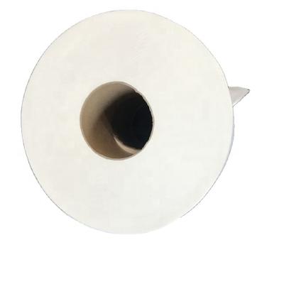 China Public Place Customize Logo Natural White Virgin Wood Jumbo 2Ply Pulp Roll Toilet Paper for sale