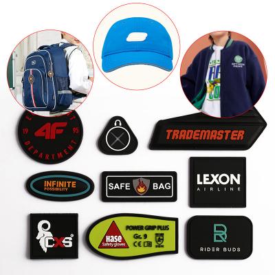 China Other Factory Top Quality PVC 3D 2D Soft Label Patch OEM Silicone Rubber Brand Logo For Clothing Cap Bag Shoes Label Customizable for sale