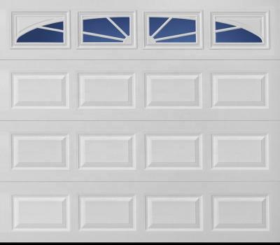 China Thermal Insulation Foamed Sectional Garage Door With PVC Windows Inserts for sale