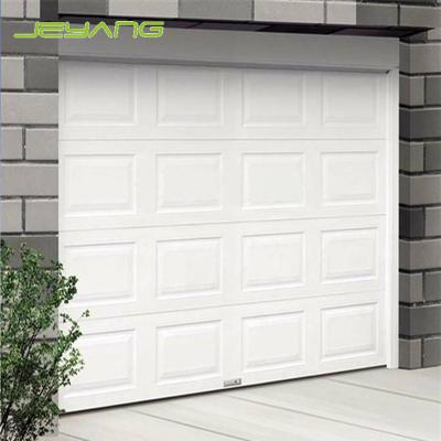 China Automatic Dark Oak Color 8 Blocks Automatic Garage Door for sale