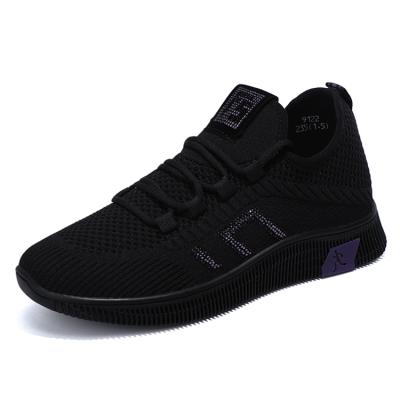 China Factory Direct Sale Lightweight Cheap Sportwear Breathable Causal All Black Sports Shoes For Men for sale