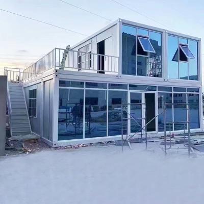 China Prefabricated Steel Structure House Prefab customized Container House Moveable House Flat Pack Container Office Project for sale