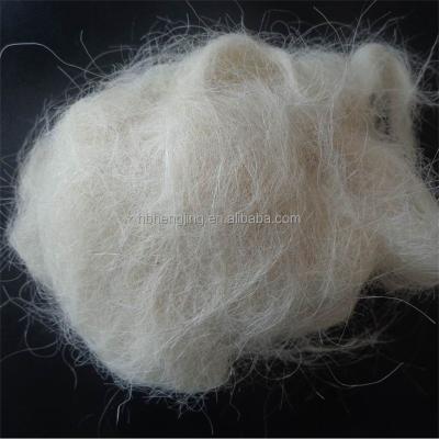 China Yarn.felt scoured white goat hair waste for sale