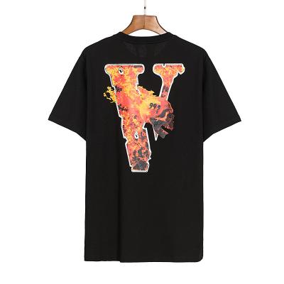 China Fashion Design Men's T-Shirts Brand QUICK DRY Short Sleeve Loose Big Back Hip Hop Hip Hop Men's Unisex V Logo T-Shirt for sale