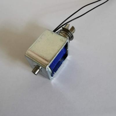 China 12v 24v 200g Stainless Iron Electroplating Factory Customized Force To 12mm Open Frame Solenoid Pull Coil For Magnetic Lock for sale