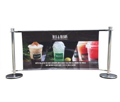 China Advertising Display Street Cafe Barrier With Wheels Outdoor Sidewalk Cafe Barriers Metal Windproof Cafe Barrier for sale