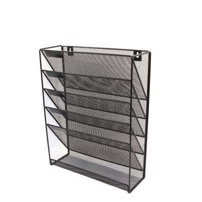 China Custom Wall Magazine Display Rack (Height) Adjustable High Quality Sturdy Steel Magazine Storage Rack for sale