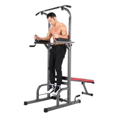 China Home Use Multi Functional Home Gym Pull Up Station Steel Power Tower With Bench for sale