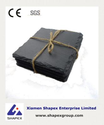 China OEM serving tray black slate stone natural slate stone craft for sale