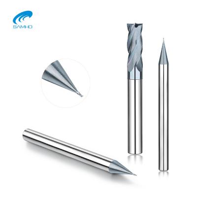 China Endmills Solid Carbide Square Tungsten Carbide SAMHO CNC Carbide Milling Tools for Tungsten Copper for sale