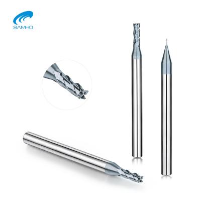 China SAMHO Tungsten Carbide Tungsten Copper 2 Long Flutes Neck Square Carbide Endmill Carbide Cutting Tools With Coated for sale