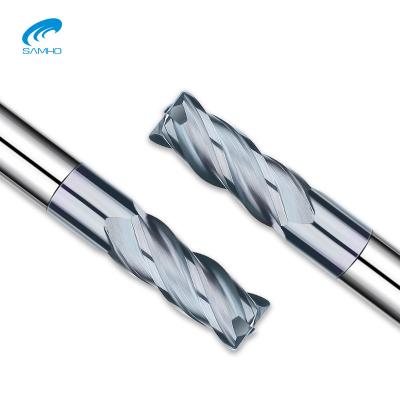 China SAMHO Tungsten Carbide Tools Cutter Solid Carbide 4 Flutes Milling Radius Endmills For Tungsten Copper Material for sale