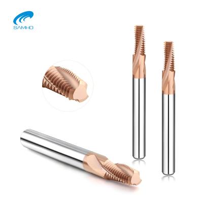 China Tungsten Carbide SAMHO Solid Carbide 3 Spline Full Teeth Threading Milling Power Tools Thread Mill for sale