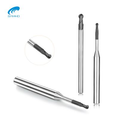 China SAMHO Tungsten Carbide Solid Carbide Endmill 2 Flutes Ball Nose Milling Cutter CNC for Milling Graphite for sale