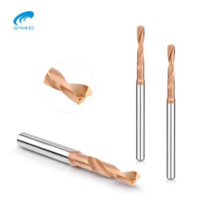 China SAMHO Tungsten Carbide Maker HRC65 Tungsten Carbide Spotting Drill Router Solid Bit for sale