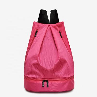 China With USB Factory Stocks Can Customized Logo Women Men Sports Beach Backpack Casual Drawstring Bag for sale