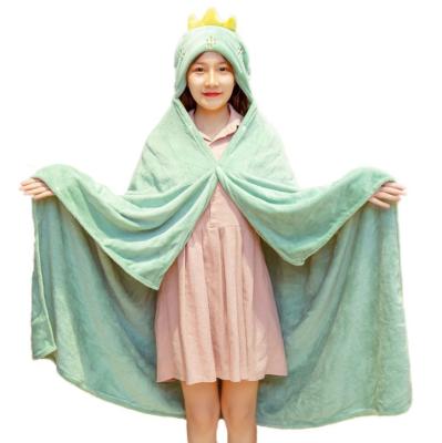 China Cute Factory Velvet Cotton Home Office Anti-Static Stock Embroidered Blanket Coat for sale