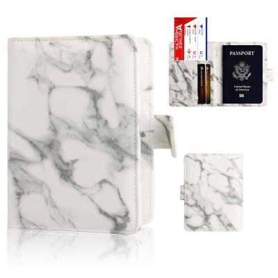 China Recyclable Vintage Marble Marble Vintage Accessories Travel PU Leather Wallet Case ID Holder Cover Women Men Portable Passport Business Card Bank for sale