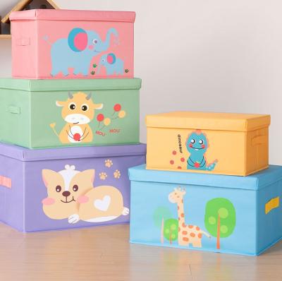 China Cartoon Modern Waterproof Nylon Toy Stock Factory Storage Stools Folding Boxes for sale