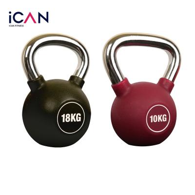 China High Quality Colored Rubber Coated Kettlebell Weight Lfiting for sale