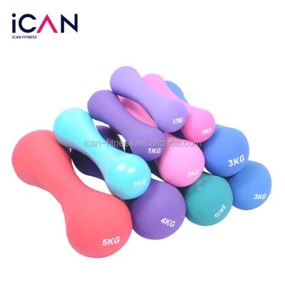 China Muscle Shaping Wholesale Bone Shape Neoprene Dipping Dumbbell For Woman for sale