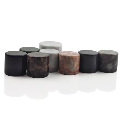 China Non Spill China Factory Direct Custom Design Luxury Natural Color Grain Cylinder Shape Perfume Marble Cap 15fea for sale